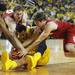 Michigan junior Jordan Morgan fights for a rebound against Indiana during the first half at Crisler Center on Sunday, March 10, 2013. Melanie Maxwell I AnnArbor.com
